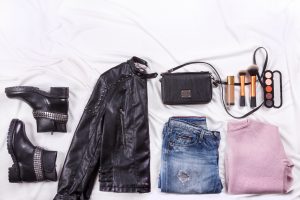 Zwart combinatie met denim