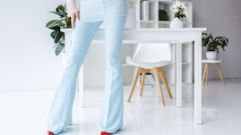 Flared jeans blauw