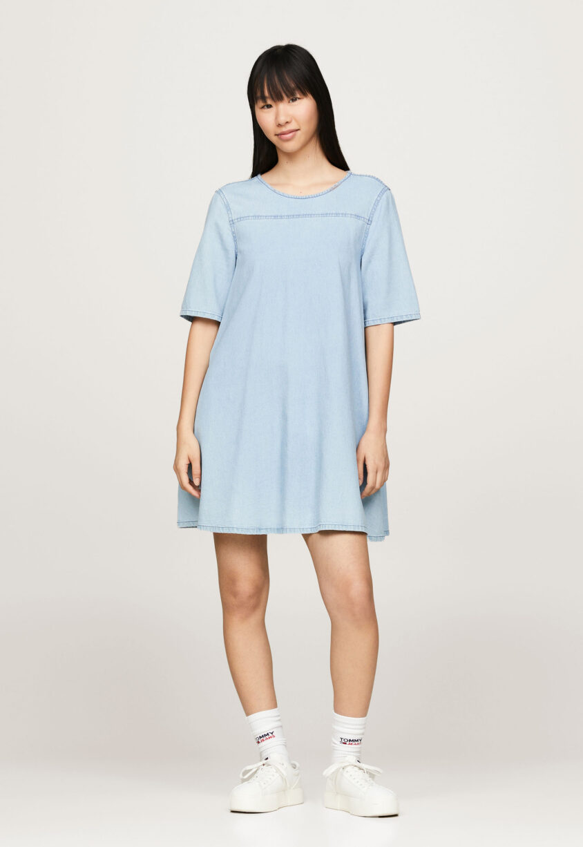 Tommy Jeans Chambray A-line Jurk