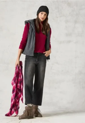 Trui met structuurmix