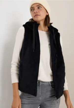 Omkeerbaar vest van imitatiebont