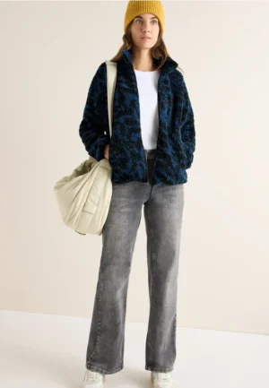 Zebra jacquard fleecejack