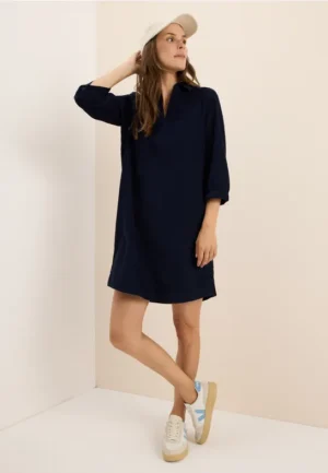 Corduroy jurk in effen kleur