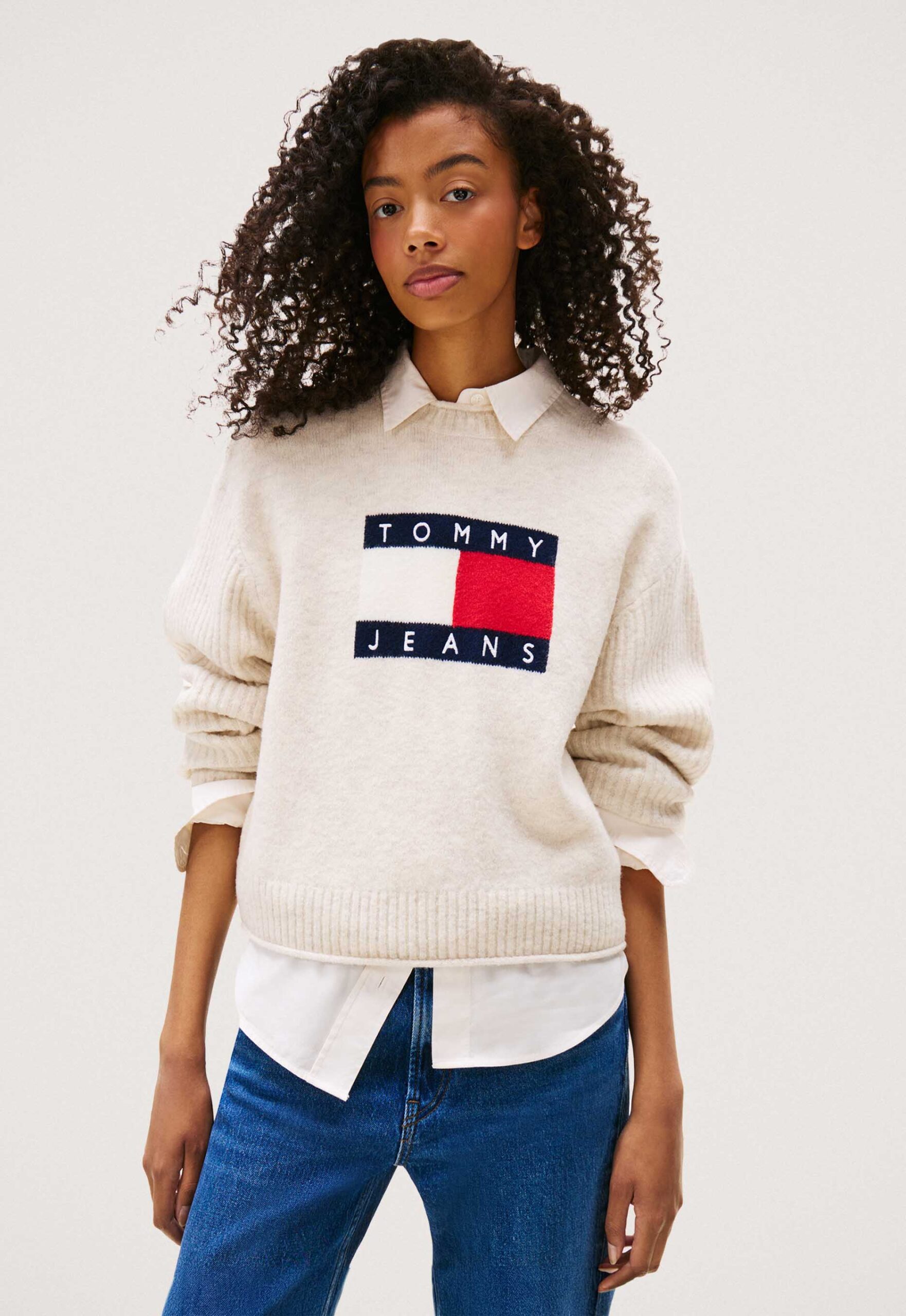 Tommy Jeans Melange Flag Trui
