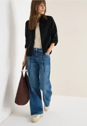 Corduroy jas met trekkoord