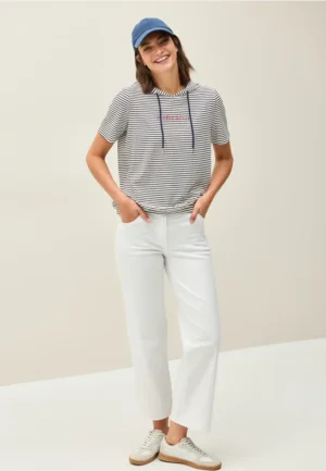 Gestreepte hoodie met glitter