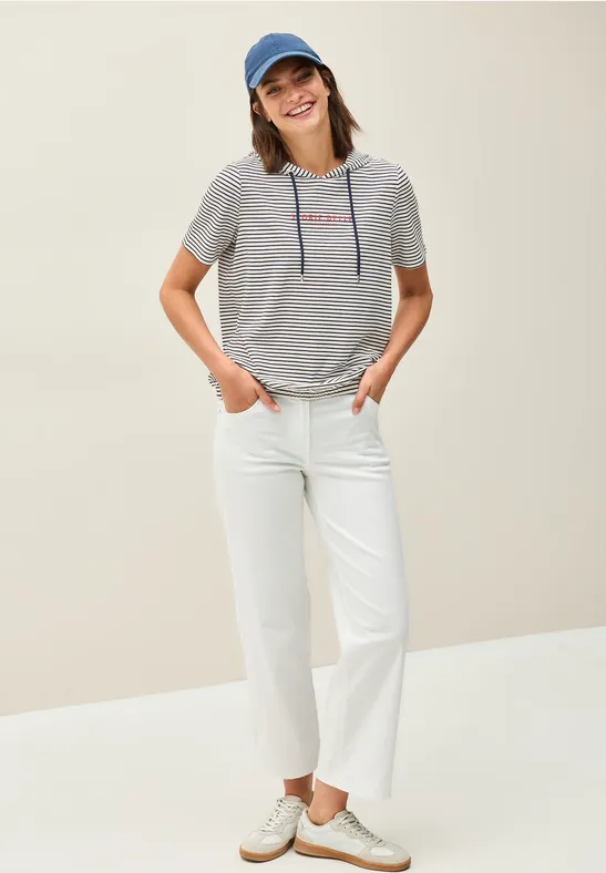 Gestreepte hoodie met glitter