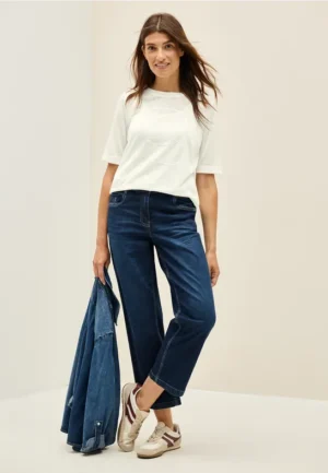 Shirt met ton-sur-ton print