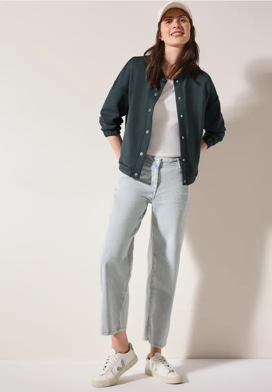 Blouson met zijdeaccent