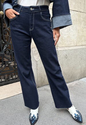 Wide Leg Jeans Dez Deep Blue