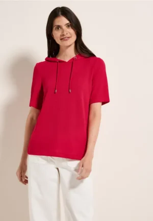 Shirt met crêpe capuchon