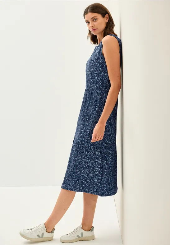 Jersey jurk met minimale print