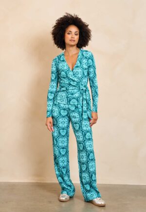 Broek Icelee | Teal hearts