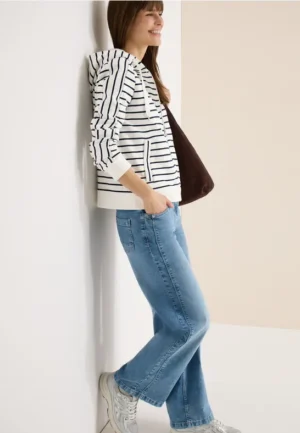 Gestreept jack met capuchon