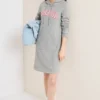 Knielange hoodiejurk