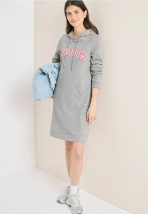 Knielange hoodiejurk