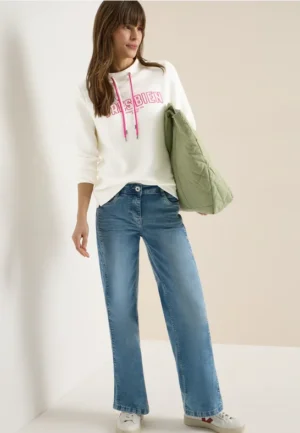 Sweater met lange mouwen en Wording Artwork