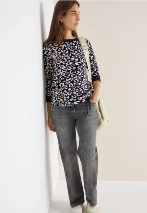 Sweatshirt met leopatroon