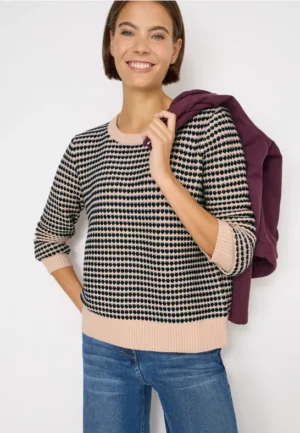 Tweekleurige trui met structuur