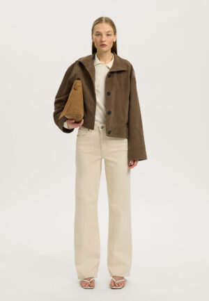 Selected High Waist Wide Leg Jeans