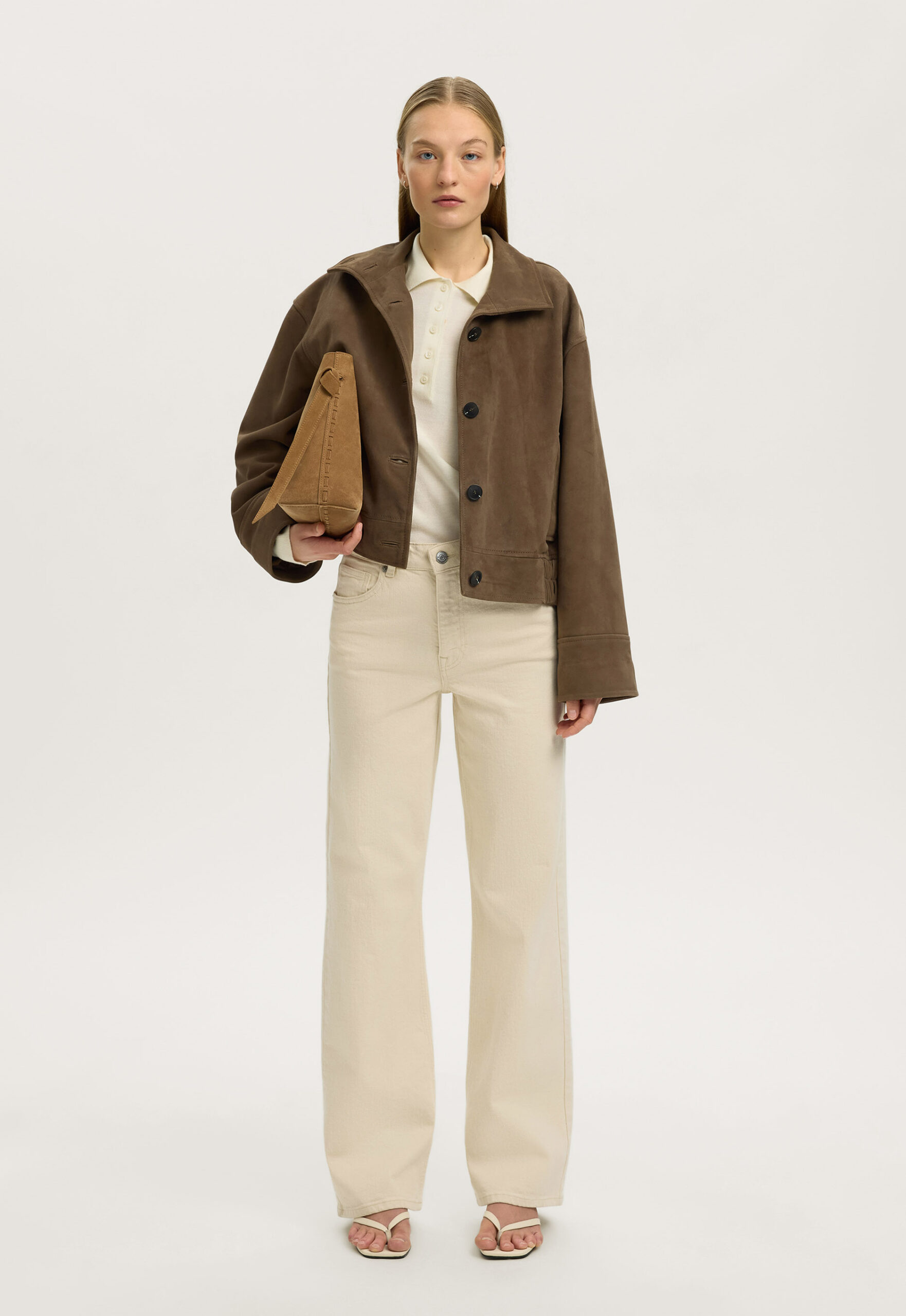 Selected High Waist Wide Leg Jeans