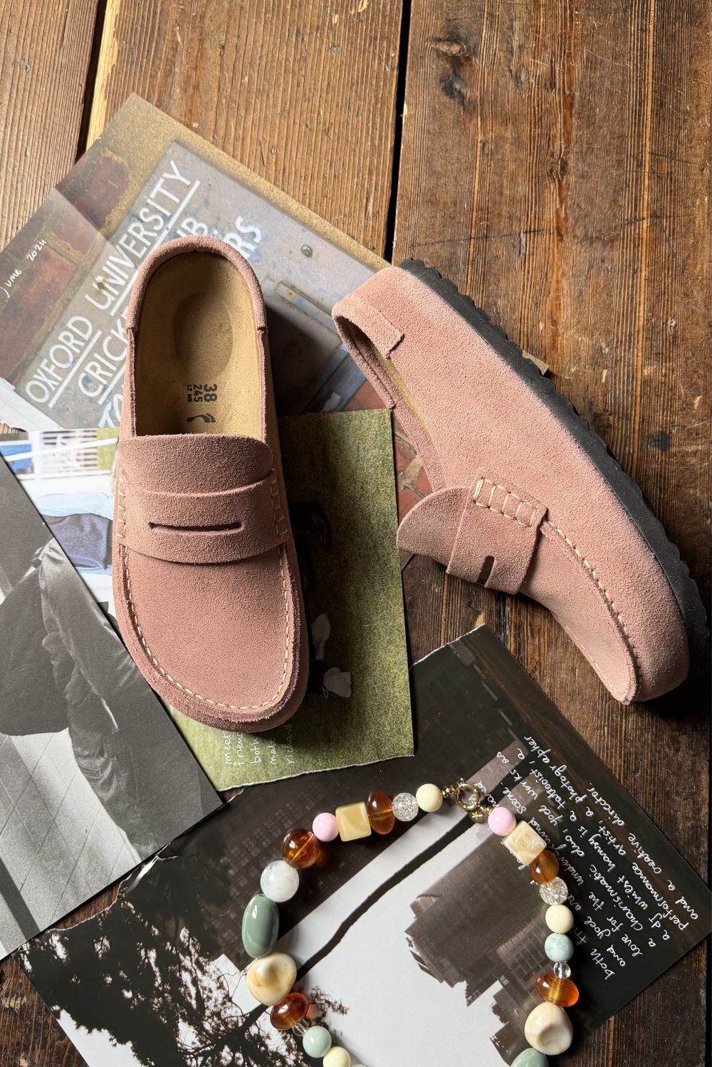 Birkenstock loafers Naples Suede 1031683 pink clay