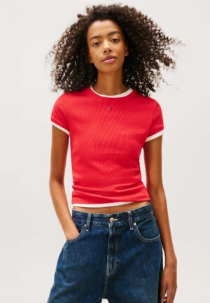 Tommy Jeans Slim Geribd T-shirt
