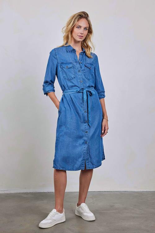 Dress Dani denim Denim mid blue - Afbeelding 2
