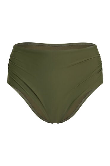 Hunkemöller Hoog cheeky shaping bikinibroekje Luna Groen