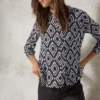 Bedrukte lange blouse
