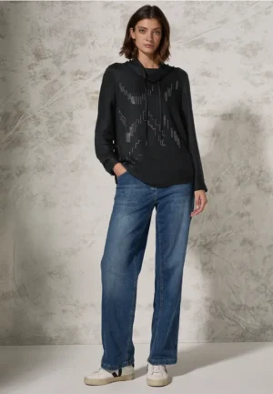 Blouse met sjaalkraag