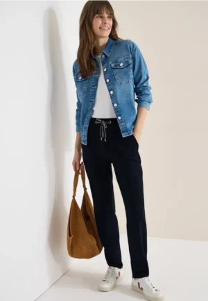 Broek in effen kleur