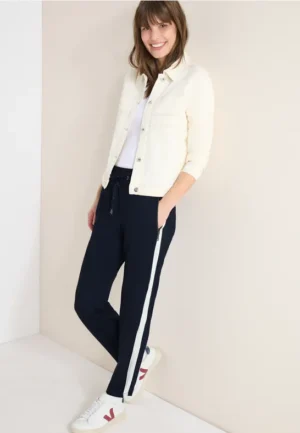 Broek met colour block tape