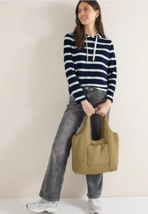 Gestreept hoodie shirt