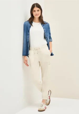 Gestreepte cargo broek