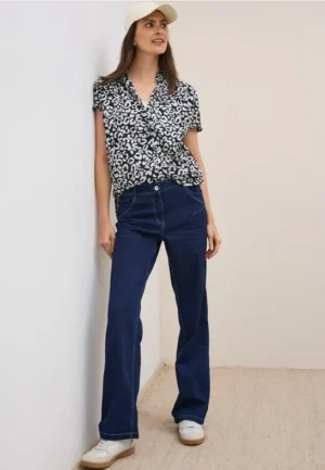 Katoenen blouse met patroon