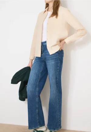 Overhemdblouse in effen kleur