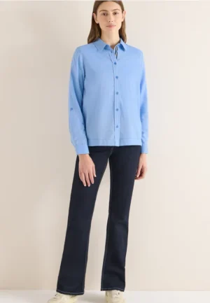 Piqué overhemd blouse
