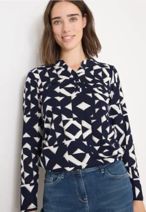 Shirt met print in tunieklook