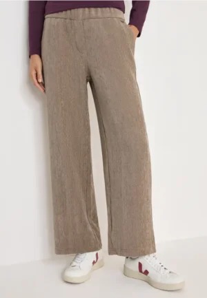 Zachte chenille broek Wide Legs