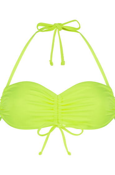 Hunkemöller Bikini croptop ruched Glow Geel - Afbeelding 2