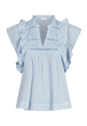 Neo noir - Blauw | Dames | Blouse | Blauw | 44 | regular | Kamst mode