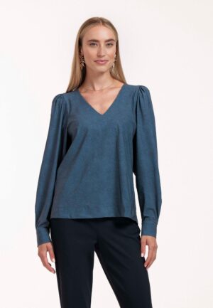 Studio Anneloes Les Denim Top 94828 T-shirt Lange Mouw 6400 Jeans