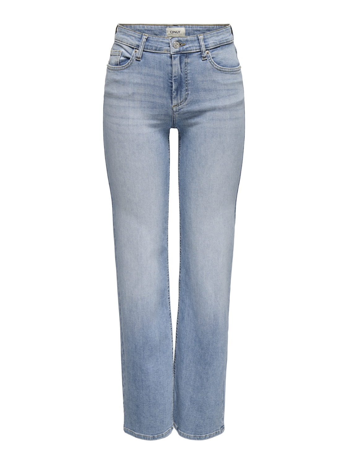 Only Onlblush Mid Straight Dnm Tai467 Noos Straight Leg Light Blue Denim