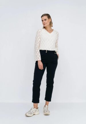 Maicazz Plarian - Sweater Fa25.60.326 Sweater Diamond Holes