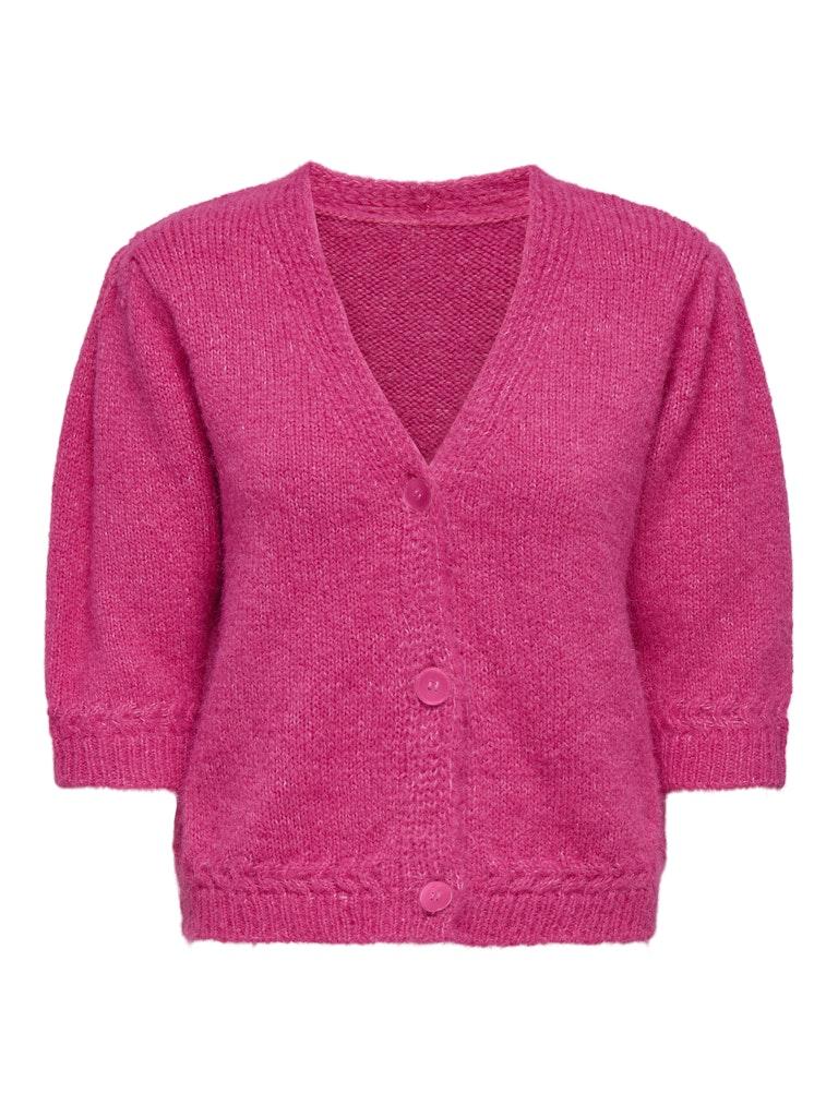 Only Onlstarla Ss V-neck Cardiga Cc Knt Vest 4987205 Pink Yarrow Melange/dtm But
