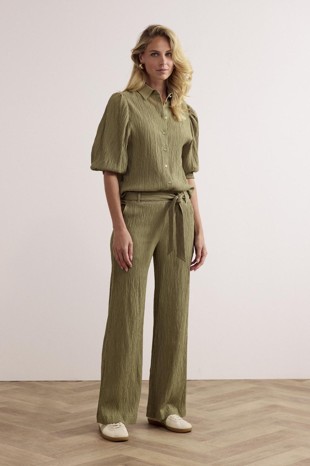 Tramontana Creased Wide-leg Trousers C30-19-101 Broek 006155-aloe