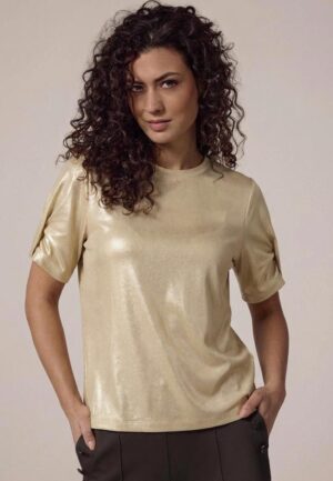 Tramontana Coated T-shirt D02-19-401 T-shirt Korte Mouw 001225-pebble