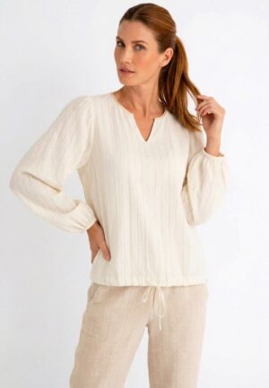 Maicazz Mouranti - Blouse Sp26.20.516 Blouse Sand Stripe