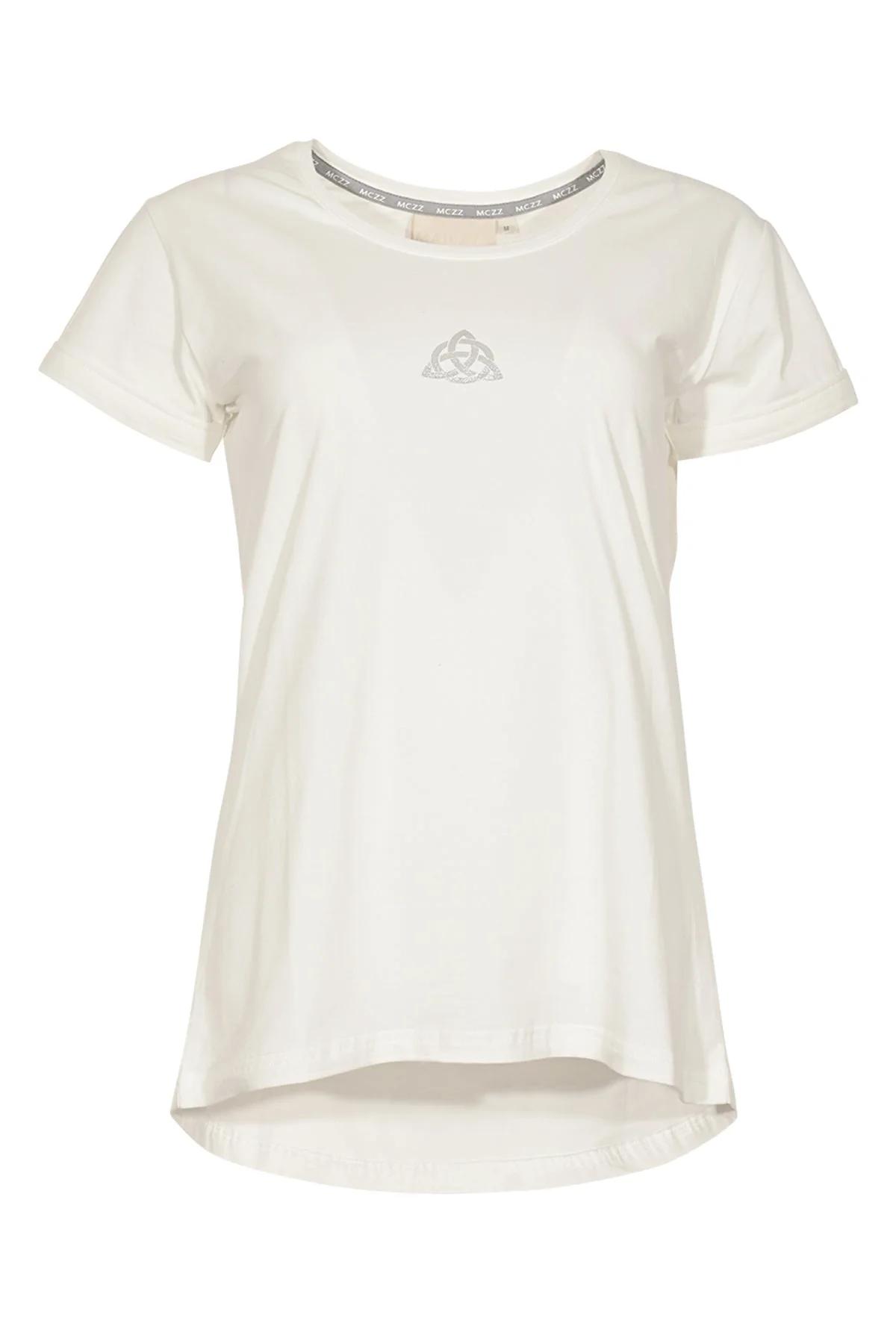 Maicazz Nonora - T-shirt Sp26.75.013 T-shirt Korte Mouw Offwhite - Silver